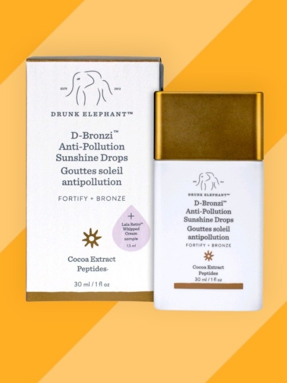 NIB DRUNK ELEPHANT D-Bronzi Anti Pollution Sunshine Drops Bronzer Serum 1 fl oz